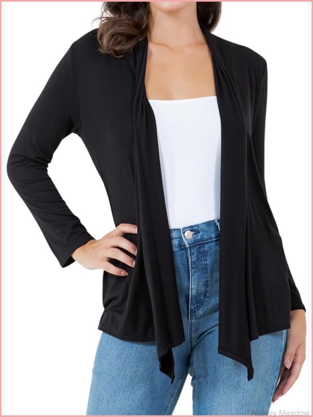 Long Sleeve Flowy Cardigan, Lightweight Rayon Sweater for Layering